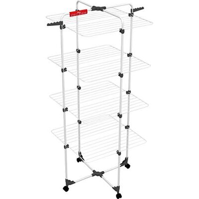Vileda Mixer, 4 kledingstukken Airer, 40 m lang, 4 dieren, 4 wasgoedladen, Flex Joint, Rollable Vileda Mixer, 4 kledingstukken Airer, 40 m lang, 4 dieren, 4 wasgoedladen, Flex Joint, Rollable