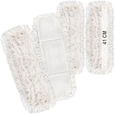 com-four 4 x premium reinigingsdoek vervangende microvezeldoek mop binnen 41 cm breed wasbaar tot 60 °C (4 stuks wit 41 cm) com-four 4 x premium reinigingsdoek vervangende microvezeldoek mop binnen 41 cm breed wasbaar tot 60 °C (4 stuks wit 41 cm)