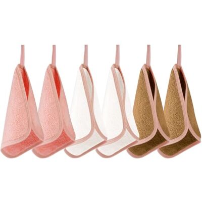 URAQT Set van 6 herbruikbare make-up-reinigingsdoekjes, 20 x 20 cm, microvezel voor make-up, hypoallergene gezichtsreinigingsdoek, zachte en absorberende doekjes voor elk type URAQT Set van 6 herbruikbare make-up-reinigingsdoekjes, 20 x 20 cm, microvezel voor make-up, hypoallergene gezichtsreinigingsdoek, zachte en absorberende doekjes voor elk type