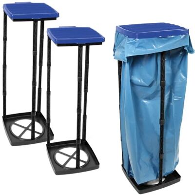 com-four ® 3 x vuilniszakhouder met deksel, kan op 3 hoogtes worden geïnstalleerd, ideaal voor huis, tuin, werkplaats en camping, zakhouder geel (3 x blauw) com-four ® 3 x vuilniszakhouder met deksel, kan op 3 hoogtes worden geïnstalleerd, ideaal voor huis, tuin, werkplaats en camping, zakhouder geel (3 x blauw)