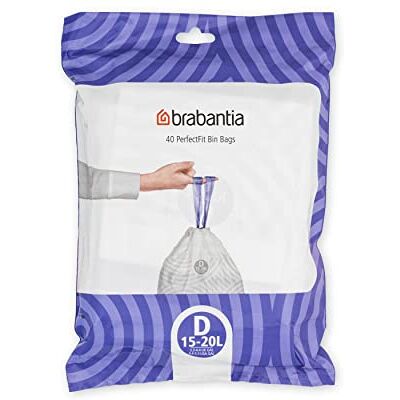 Brabantia PerfectFit afvalzakken (D-code – 10 l/15 l), zeer robuust, met intrekbare handgrepen (40 zakken) Brabantia PerfectFit afvalzakken (D-code – 10 l/15 l), zeer robuust, met intrekbare handgrepen (40 zakken)