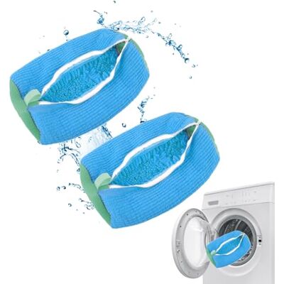 YTUGIL Schoenenwaszak, wasmachine, 360 graden reiniging, schokdempend en geluidsarm, multifunctionele bescherming, voor sportschoenen, herbruikbaar, blauw, 2 stuks YTUGIL Schoenenwaszak, wasmachine, 360 graden reiniging, schokdempend en geluidsarm, multifunctionele bescherming, voor sportschoenen, herbruikbaar, blauw, 2 stuks