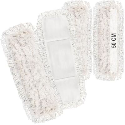 com-four ® 4 x premium reinigingsdoek vervangende microvezeldoek mop binnen 50 cm breed wasbaar tot 60 °C (4 stuks wit 50 cm) com-four ® 4 x premium reinigingsdoek vervangende microvezeldoek mop binnen 50 cm breed wasbaar tot 60 °C (4 stuks wit 50 cm)