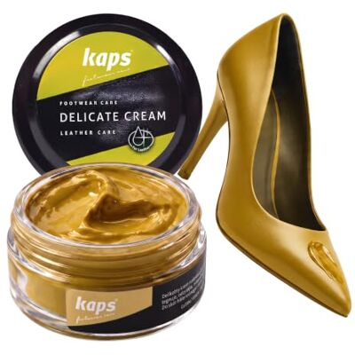Kaps Delicate Cream Professionele crème Schoencrème en verzorging voor het reinigen en opfrissen van natuurlijk leer en kunstleer (50 ml) Pour cuir naturel et synthétique, soin nourrissant pour chaussures, plusieurs couleurs 50ml - 1.70 fl.oz. Kaps Delicate Cream Professionele crème Schoencrème en verzorging voor het reinigen en opfrissen van natuurlijk leer en kunstleer (50 ml) Pour cuir naturel et synthétique, soin nourrissant pour chaussures, plusieurs couleurs 50ml - 1.70 fl.oz.