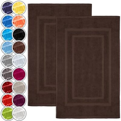 NatureMark Set van 2 badmatten, premium kwaliteit, 100% katoen, 50x80 cm, chocoladebruin NatureMark Set van 2 badmatten, premium kwaliteit, 100% katoen, 50x80 cm, chocoladebruin