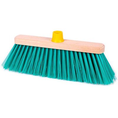 La Briantina Cortile Outdoor Bezem voor tuin en ruwe vloeren met harde haren, breedte 18,5 cm, universele handgreep La Briantina Cortile Outdoor Bezem voor tuin en ruwe vloeren met harde haren, breedte 18,5 cm, universele handgreep