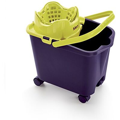 Mery Mop emmer Milieuvriendelijk Moeiteloos centrifugeren Automatische centrifugeeremmer Met wielen Paars 14 L Afmetingen: 38,20x25,5x39 cm Mery Mop emmer Milieuvriendelijk Moeiteloos centrifugeren Automatische centrifugeeremmer Met wielen Paars 14 L Afmetingen: 38,20x25,5x39 cm