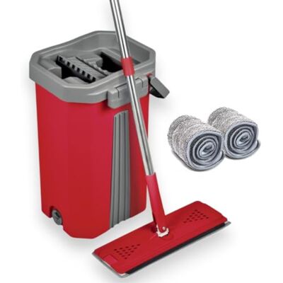 PZL CONCEPT Mop Compact Malin dweil – complete reinigingsset met emmer 2 tellen, doekjes en XL-kop draaibaar (bezem Pro + 2 doekjes) PZL CONCEPT Mop Compact Malin dweil – complete reinigingsset met emmer 2 tellen, doekjes en XL-kop draaibaar (bezem Pro + 2 doekjes)