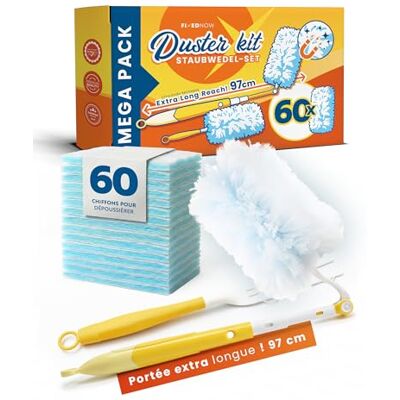FIXEDNOW 60 navulverpakkingen voor plumeau XXXL compatibel met Swiffer Duster FIXEDNOW 60 navulverpakkingen voor plumeau XXXL compatibel met Swiffer Duster