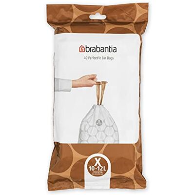 Brabantia PerfectFit afvalzakken (C-code – 10 l/12 l), zeer robuust, met intrekbare handgrepen (40 zakken) Brabantia PerfectFit afvalzakken (C-code – 10 l/12 l), zeer robuust, met intrekbare handgrepen (40 zakken)