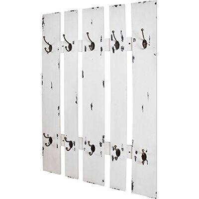 HAKU wandgarderobe wit, MDF, metaal Dim.: B 65 cm x H 100 cm x D 9 cm, Stijl: Industrieel HAKU wandgarderobe wit, MDF, metaal Dim.: B 65 cm x H 100 cm x D 9 cm, Stijl: Industrieel