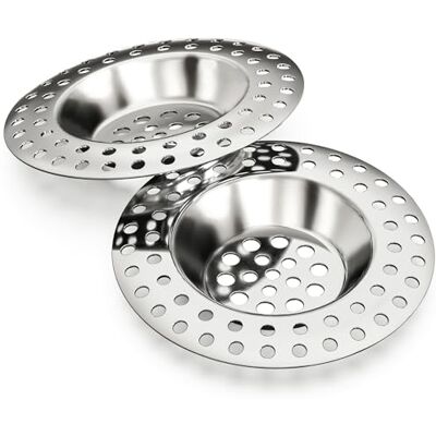 Kitchen Helpis ® Set van 2 roestvrijstalen douchezeefjes Kitchen Helpis ® Set van 2 roestvrijstalen douchezeefjes
