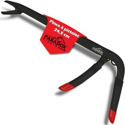 Paradox Fishing Pistool vistang (24,5 cm) Ergonomische trekker voor snoek en roofvissen Corrosiebestendige roofvistang met rubberen handgreep en veer Paradox Fishing Pistool vistang (24,5 cm) Ergonomische trekker voor snoek en roofvissen Corrosiebestendige roofvistang met rubberen handgreep en veer