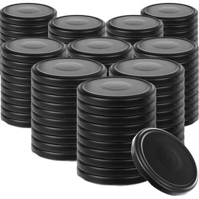 KADAX Schroefdeksel met diameter van 82 mm, metalen twist-off-deksel, reservedeksel voor inmaakpotten en weckpotten, deksel met 6 inkepingen, zwart mat KADAX Schroefdeksel met diameter van 82 mm, metalen twist-off-deksel, reservedeksel voor inmaakpotten en weckpotten, deksel met 6 inkepingen, zwart mat