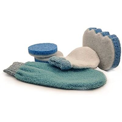 martini SPA MartiniSPA Girls emergency Hygiëneset: peeling handschoen, spons, dubbele actie, de-make up & peeling martini SPA MartiniSPA Girls emergency Hygiëneset: peeling handschoen, spons, dubbele actie, de-make up & peeling