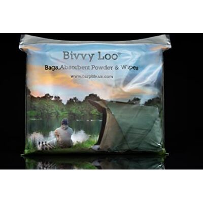 CarpLife Products Ltd Bivvy Loo 50 extra biologisch afbreekbare doekjes voor draagbaar toilet, verpakking van 12 stuks vuilniszakken voor campingtoilet en 12 zakken absorberende afvalcontainers (omzetting naar vloeibare gel) CarpLife Products Ltd Bivvy Loo 50 extra biologisch afbreekbare doekjes voor draagbaar toilet, verpakking van 12 stuks vuilniszakken voor campingtoilet en 12 zakken absorberende afvalcontainers (omzetting naar vloeibare gel)