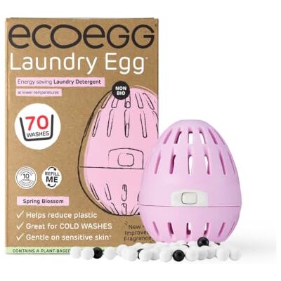 Ecoegg Wasbal Vervanging voor wasmiddel en wasverzachter Aanbevolen voor de gevoelige huid Spring Blossom 70 wasbeurten Ecoegg Wasbal Vervanging voor wasmiddel en wasverzachter Aanbevolen voor de gevoelige huid Spring Blossom 70 wasbeurten