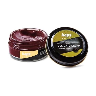 Kaps Delicate Cream Professionele crème Schoencrème en verzorging voor het reinigen en opfrissen van natuurlijk leer en kunstleer (50 ml) Pour cuir naturel et synthétique, soin nourrissant pour chaussures, plusieurs couleurs 50ml - 1.70 fl.oz. Kaps Delicate Cream Professionele crème Schoencrème en verzorging voor het reinigen en opfrissen van natuurlijk leer en kunstleer (50 ml) Pour cuir naturel et synthétique, soin nourrissant pour chaussures, plusieurs couleurs 50ml - 1.70 fl.oz.