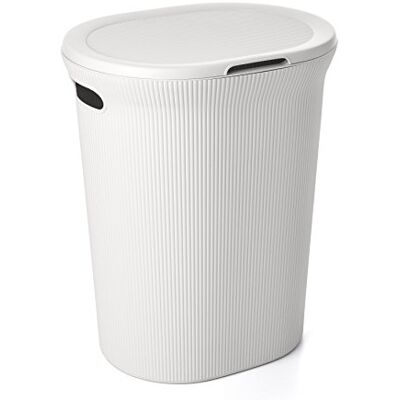 TATAY Baobab Wasmand, inhoud 40 l, polypropyleen, BPA-vrij, met deksel, wit (pergamon), afmetingen: 41 x 33 x 50 cm TATAY Baobab Wasmand, inhoud 40 l, polypropyleen, BPA-vrij, met deksel, wit (pergamon), afmetingen: 41 x 33 x 50 cm
