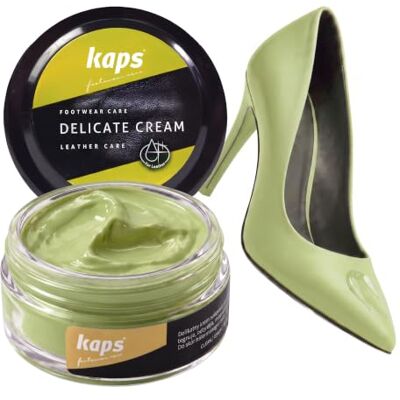 Kaps Delicate Cream Professionele crème Schoencrème en verzorging voor het reinigen en opfrissen van natuurlijk leer en kunstleer (50 ml) Pour cuir naturel et synthétique, soin nourrissant pour chaussures, plusieurs couleurs 50ml - 1.70 fl.oz. Kaps Delicate Cream Professionele crème Schoencrème en verzorging voor het reinigen en opfrissen van natuurlijk leer en kunstleer (50 ml) Pour cuir naturel et synthétique, soin nourrissant pour chaussures, plusieurs couleurs 50ml - 1.70 fl.oz.