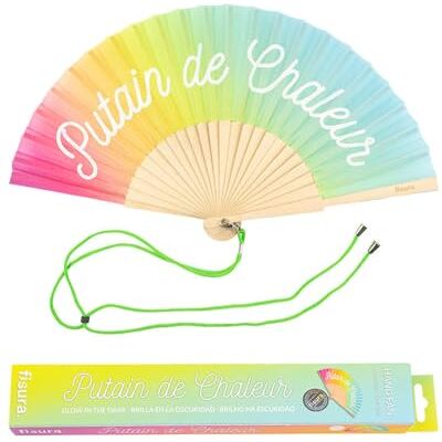 Fisura . Originele waaier met boodschap Moderne en grappige houten waaier. Afmetingen: 42,5 x 23. Materiaal: hout en textiel (regenboogkleuren) Fisura . Originele waaier met boodschap Moderne en grappige houten waaier. Afmetingen: 42,5 x 23. Materiaal: hout en textiel (regenboogkleuren)