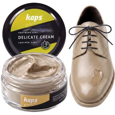 Kaps Delicate Cream Professionele crème Schoencrème en verzorging voor het reinigen en opfrissen van natuurlijk leer en kunstleer (50 ml) Pour cuir naturel et synthétique, soin nourrissant pour chaussures, plusieurs couleurs 50ml - 1.70 fl.oz. Kaps Delicate Cream Professionele crème Schoencrème en verzorging voor het reinigen en opfrissen van natuurlijk leer en kunstleer (50 ml) Pour cuir naturel et synthétique, soin nourrissant pour chaussures, plusieurs couleurs 50ml - 1.70 fl.oz.