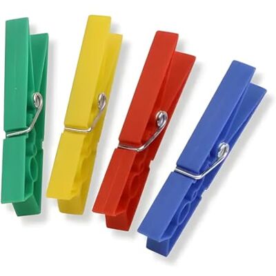 PARENCE . Set van 40 wasknijpers van kunststof voor binnen en buiten, 7 x 1 cm, veelzijdige en praktische klemmen – willekeurige kleuren – 40 stuks PARENCE . Set van 40 wasknijpers van kunststof voor binnen en buiten, 7 x 1 cm, veelzijdige en praktische klemmen – willekeurige kleuren – 40 stuks