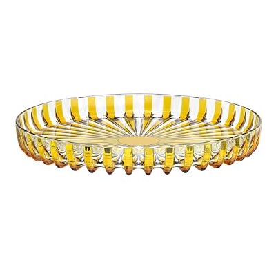 Guzzini Dolcevita 125701151 dienblad rond transparant geel bio kunststof vaatwasser 31 cm Guzzini Dolcevita 125701151 dienblad rond transparant geel bio kunststof vaatwasser 31 cm
