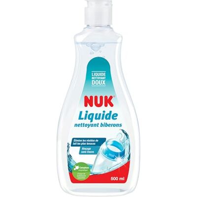 NUK Speciale reinigingsvloeistof voor flessen, 500 ml, ideaal product voor het reinigen van flessen, spenen en accessoires, geurvrij, pH-neutraal, 100% gerecyclede fles 10751413 NUK Speciale reinigingsvloeistof voor flessen, 500 ml, ideaal product voor het reinigen van flessen, spenen en accessoires, geurvrij, pH-neutraal, 100% gerecyclede fles 10751413