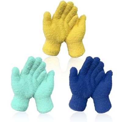 HDGSAFD 3 paar stofdichte handschoenen, microvezel, reiniging, autowassen, lichaamsscrubs, huishoudelijke reiniging HDGSAFD 3 paar stofdichte handschoenen, microvezel, reiniging, autowassen, lichaamsscrubs, huishoudelijke reiniging