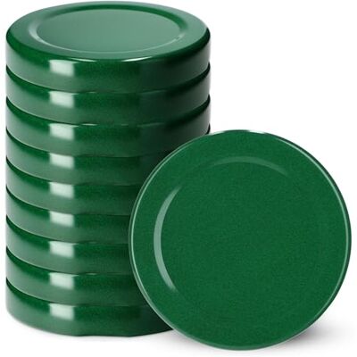 KADAX 10 stuks TO53 schroefdeksels voor glazen van 53 mm, groen, Twist-Off reservedeksel voor 115 ml glazen en sapflessen, luchtdicht en vaatwasmachinebestendig KADAX 10 stuks TO53 schroefdeksels voor glazen van 53 mm, groen, Twist-Off reservedeksel voor 115 ml glazen en sapflessen, luchtdicht en vaatwasmachinebestendig