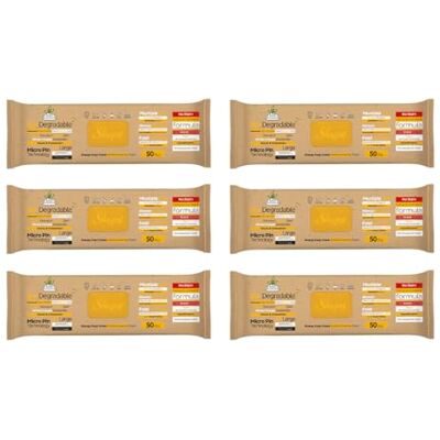 Lauroo Sleepy Easy Clean Bio 2-in-1 reinigingsdoekjes voor oppervlakken en vloeren, geel, met kruidnagel en kaneel, 6 x 50 stuks Lauroo Sleepy Easy Clean Bio 2-in-1 reinigingsdoekjes voor oppervlakken en vloeren, geel, met kruidnagel en kaneel, 6 x 50 stuks