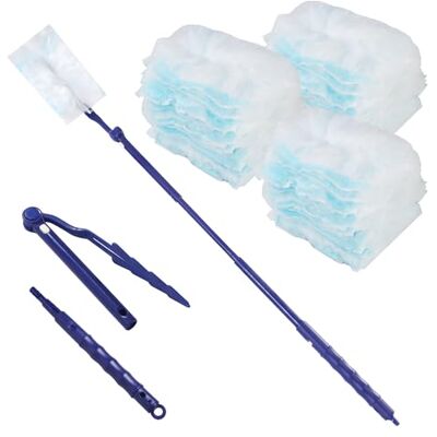 Nuangoo 50 stuks Swiffer stofmagneet navullingen met 1 uittrekbare handgreep, plumeau voor Swiffer Duster plumeau voor een breed scala aan dagelijkse schoonmaaktaken thuis en op kantoor Nuangoo 50 stuks Swiffer stofmagneet navullingen met 1 uittrekbare handgreep, plumeau voor Swiffer Duster plumeau voor een breed scala aan dagelijkse schoonmaaktaken thuis en op kantoor