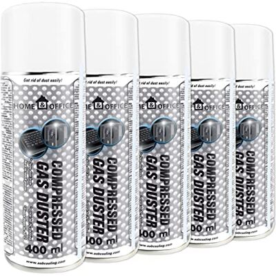 AABCOOLING Luchtbom 5 x 400 ml Stofverwijderaar Home & Office Gas Duster 400 ml K4 Stofzuigers voor computers, droge luchtbom, kleine benodigdheden BE AABCOOLING Luchtbom 5 x 400 ml Stofverwijderaar Home & Office Gas Duster 400 ml K4 Stofzuigers voor computers, droge luchtbom, kleine benodigdheden BE