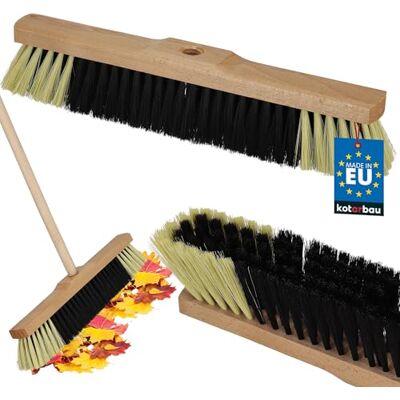 KOTARBAU ® Bezem met houten handvat 30 cm bruin kantonbezem borstel voor terras met harde haren beukenhout en nylon, Mouwloos, Klassiek KOTARBAU ® Bezem met houten handvat 30 cm bruin kantonbezem borstel voor terras met harde haren beukenhout en nylon, Mouwloos, Klassiek
