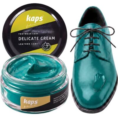 Kaps Delicate Cream Professionele crème Schoencrème en verzorging voor het reinigen en opfrissen van natuurlijk leer en kunstleer (50 ml) Pour cuir naturel et synthétique, soin nourrissant pour chaussures, plusieurs couleurs 50ml - 1.70 fl.oz. Kaps Delicate Cream Professionele crème Schoencrème en verzorging voor het reinigen en opfrissen van natuurlijk leer en kunstleer (50 ml) Pour cuir naturel et synthétique, soin nourrissant pour chaussures, plusieurs couleurs 50ml - 1.70 fl.oz.