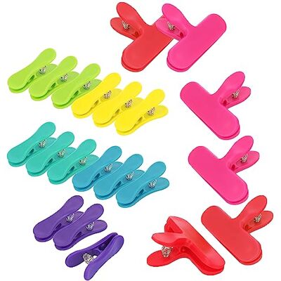 com-four ® 21 x sluitclips voor zakken plastic sluitklemmen zakclips voor het sluiten en koel houden (21 stuks 7 kleuren) com-four ® 21 x sluitclips voor zakken plastic sluitklemmen zakclips voor het sluiten en koel houden (21 stuks 7 kleuren)