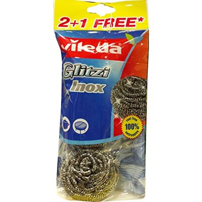 Vileda 20 x Retina roestvrijstalen spiraal 2-delig Vileda 20 x Retina roestvrijstalen spiraal 2-delig