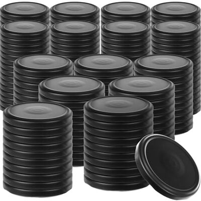 KADAX 200 stuks schroefdeksel met diameter van 82 mm, metalen twist-off-deksel, reservedeksel voor inmaakpotten en weckpotten, deksel met 6 inkepingen, zwart mat KADAX 200 stuks schroefdeksel met diameter van 82 mm, metalen twist-off-deksel, reservedeksel voor inmaakpotten en weckpotten, deksel met 6 inkepingen, zwart mat