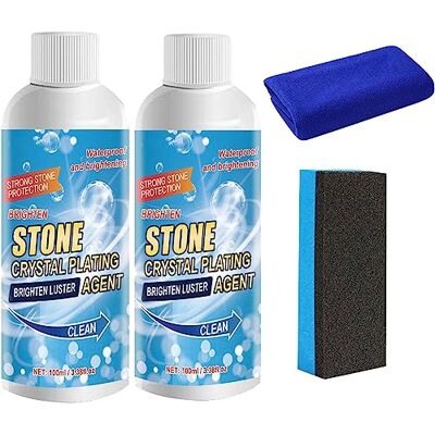 REPWEY Stone Vlek Remover Cleaner, Stone Crystal Plating Agent, Keuken Marmeren Olie Stain Cleaner Effectieve Verwijdering van Oxidatie, Rest, Vlek (2 stuks) REPWEY Stone Vlek Remover Cleaner, Stone Crystal Plating Agent, Keuken Marmeren Olie Stain Cleaner Effectieve Verwijdering van Oxidatie, Rest, Vlek (2 stuks)