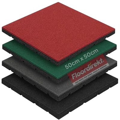 Floordirekt Play Protect Anti-valmat voor speelplaats en tuin, dempend en antislip oppervlak, weerbestendig, groen, 40 mm Floordirekt Play Protect Anti-valmat voor speelplaats en tuin, dempend en antislip oppervlak, weerbestendig, groen, 40 mm