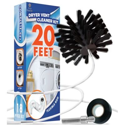 SP HOME GOODS Reinigingsset voor ventilatierooster voor droger (6,1 m) innovatieve herbruikbare pluisverwijderaar van duurzaam nylon flexibele pluisborstel met boorbevestiging voor meer reiniging SP HOME GOODS Reinigingsset voor ventilatierooster voor droger (6,1 m) innovatieve herbruikbare pluisverwijderaar van duurzaam nylon flexibele pluisborstel met boorbevestiging voor meer reiniging