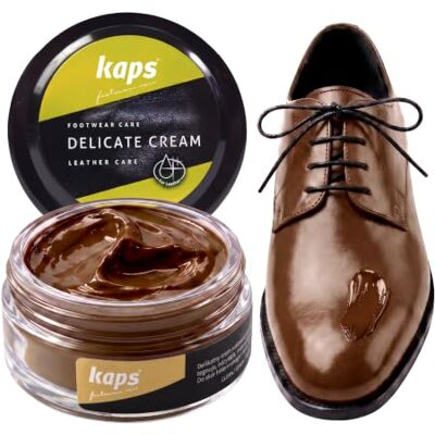 Kaps Delicate Cream Professionele crème Schoencrème en verzorging voor het reinigen en opfrissen van natuurlijk leer en kunstleer (50 ml) Pour cuir naturel et synthétique, soin nourrissant pour chaussures, plusieurs couleurs 50ml - 1.70 fl.oz. Kaps Delicate Cream Professionele crème Schoencrème en verzorging voor het reinigen en opfrissen van natuurlijk leer en kunstleer (50 ml) Pour cuir naturel et synthétique, soin nourrissant pour chaussures, plusieurs couleurs 50ml - 1.70 fl.oz.