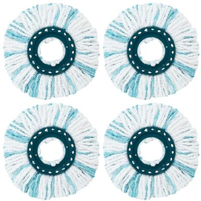 LCXCXY Set van 4 reservekoppen voor Leifheit Clean Twist Disc Mop Micro vezelsysteem voor Leifheit Clean Twist M voor alle soorten LCXCXY Set van 4 reservekoppen voor Leifheit Clean Twist Disc Mop Micro vezelsysteem voor Leifheit Clean Twist M voor alle soorten