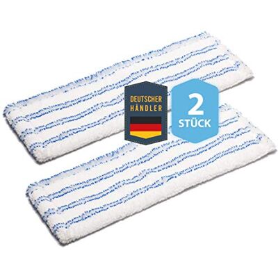 ELES VIDA Vervangende hoes voor dubbele dweilset voor 40 cm dweil, opvouwbare houder, Made in Germany, mop voor oliën, microvezelvloeren, dweillaminaat ELES VIDA Vervangende hoes voor dubbele dweilset voor 40 cm dweil, opvouwbare houder, Made in Germany, mop voor oliën, microvezelvloeren, dweillaminaat
