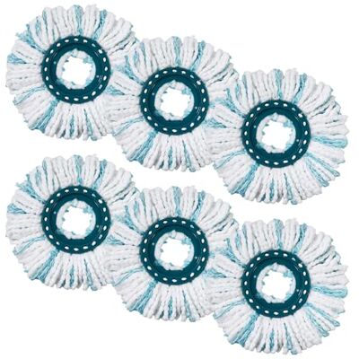 YeeQo 6 stuks microvezel mop vervanging voor Leifheit Clean Twist Disc Mop Voor Leifheit Clean Twist Disc Mop Ergo, krachtig absorberend en ontsmettend, geschikt voor alle vloertypes YeeQo 6 stuks microvezel mop vervanging voor Leifheit Clean Twist Disc Mop Voor Leifheit Clean Twist Disc Mop Ergo, krachtig absorberend en ontsmettend, geschikt voor alle vloertypes