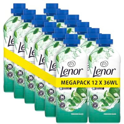 LENOR Wasverzachter voor 36 wasbeurten, Freshness Guard Ariel, 24 uur lang "als een frisse douche", met actief geurverdrijvend middel (12 x 36 WL) LENOR Wasverzachter voor 36 wasbeurten, Freshness Guard Ariel, 24 uur lang "als een frisse douche", met actief geurverdrijvend middel (12 x 36 WL)