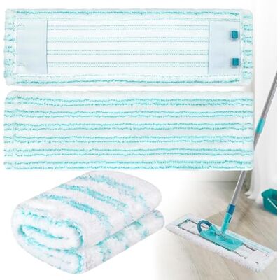 GIBOHOM Vervangende mop geschikt voor Leifheit Profi XL Micro Duo / Cotton Plus Mop Microvezel Geschikt voor alle vloertypes GIBOHOM Vervangende mop geschikt voor Leifheit Profi XL Micro Duo / Cotton Plus Mop Microvezel Geschikt voor alle vloertypes