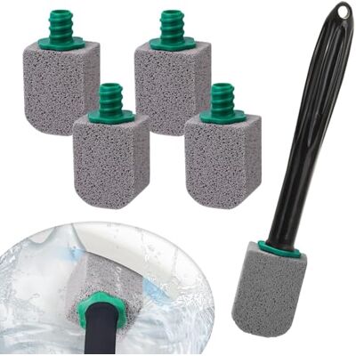 BUOSHUO Set van 5 toiletreinigers van puimsteen met handvat, effectieve reinigingssteen tegen hardnekkige urine, kalk en vlekken in toilet, badkamer en keuken (met 1 stuk BUOSHUO Set van 5 toiletreinigers van puimsteen met handvat, effectieve reinigingssteen tegen hardnekkige urine, kalk en vlekken in toilet, badkamer en keuken (met 1 stuk