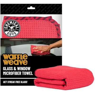 Chemical Guys Wafelweefsel glas en venster microvezel handdoek rood 61 x rood, 61 x 40,6 cm Chemical Guys Wafelweefsel glas en venster microvezel handdoek rood 61 x rood, 61 x 40,6 cm